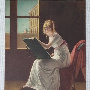 Mlle. Charlotte duVAL D'OGNES by Jacques Louis David Treasures of Art Print